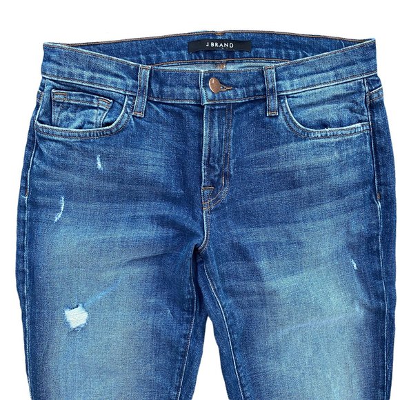 J Brand Ellis Villain Distressed Ripped Women's Denim Jeans with raw hem-size 26 - Picture 6 of 16